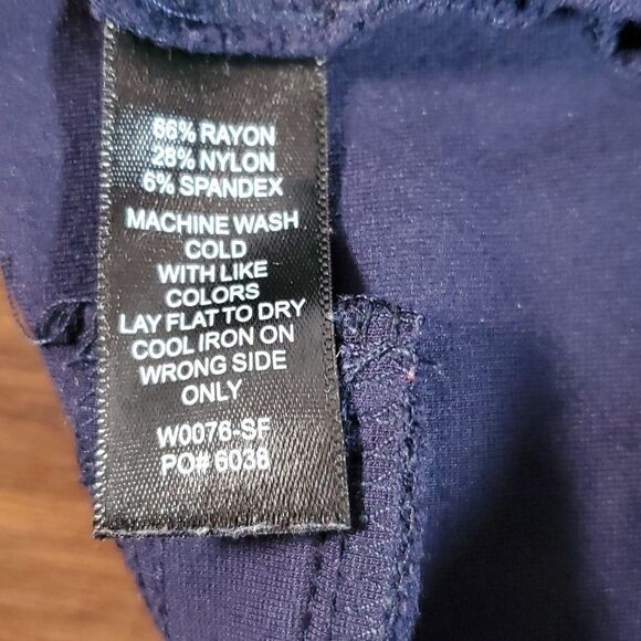 Betabrand Dress Pants Straight Leg Yoga Pants Navy W0076-SF Size Medium Petite - Picture 11 of 11